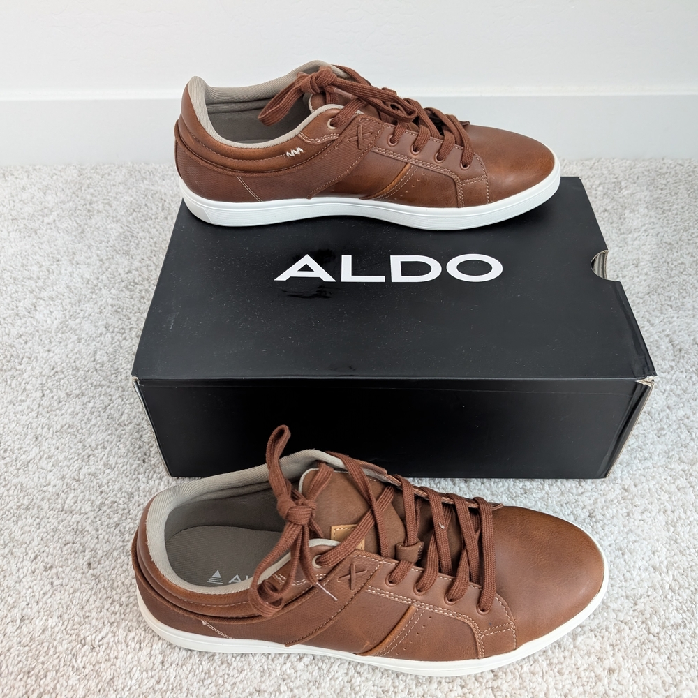 Aldo Agrosein Men's Tan Leather Sneakers